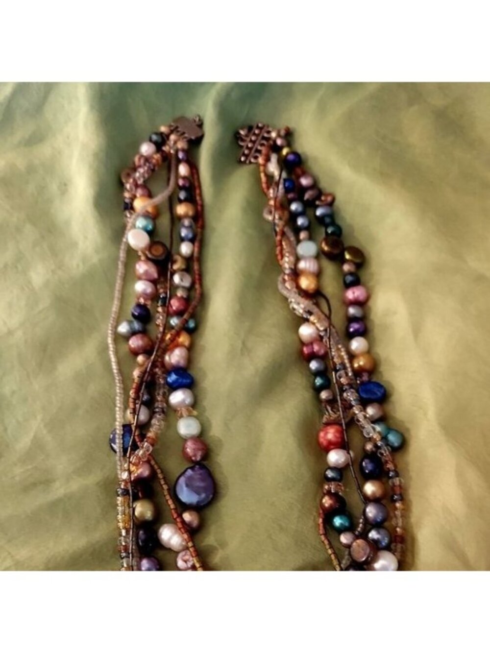Cultured Pearl Beaded Vintage Necklace - Picture 2 of 9